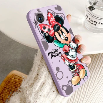 Disney Mickey Minni Для Honor X7 60 50 30 20x20 10X Pro Plus Lite Жидкий Веревочный Силиконовый Чехол Для Телефона