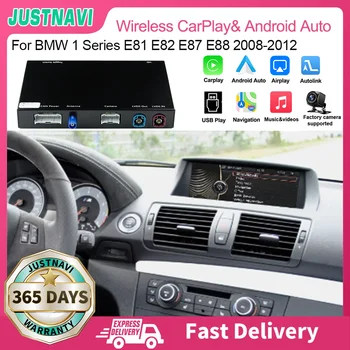 JUSTNAVI Беспроводной Carplay для BMW 1 Серии E81 E82 E87 E88 2008-2012 CIC Система Android Auto Mirror Link AirPlay Функция HDMI