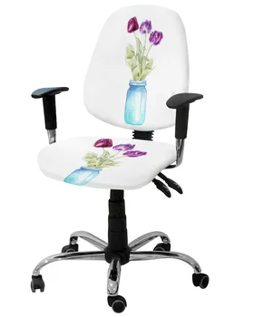 Вазы для цветов Тюльпаны Эластичный чехол для компьютерного кресла Эластичный съемный чехол для офисного кресла Разъемные чехлы для сидений