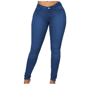 Женские однотонные джинсы Джинсовые джинсы с высокой талией Брюки для уличной игры Cultivate One's Morality, формирующие фигуру с джинсами с высокой талией