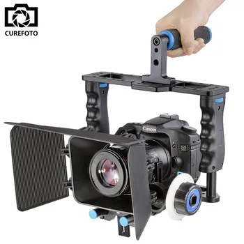 Профессиональная Установка Для DSLR-Камеры Ручной Стабилизатор С Креплением В Клетку + Матовая Коробка + Последующая Фокусировка Для Видеокамеры Canon Nikon Sony Camera